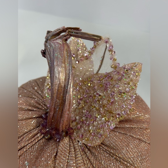 “Glitter” Velvet Pumpkin Home Decor - Picture 7 of 8